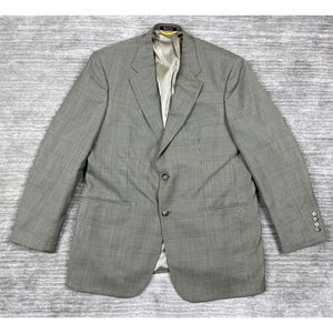 Vintage Bill Blass Blazer Mens Multicolor Plaid 42R Black Label‎ Made in Mexico